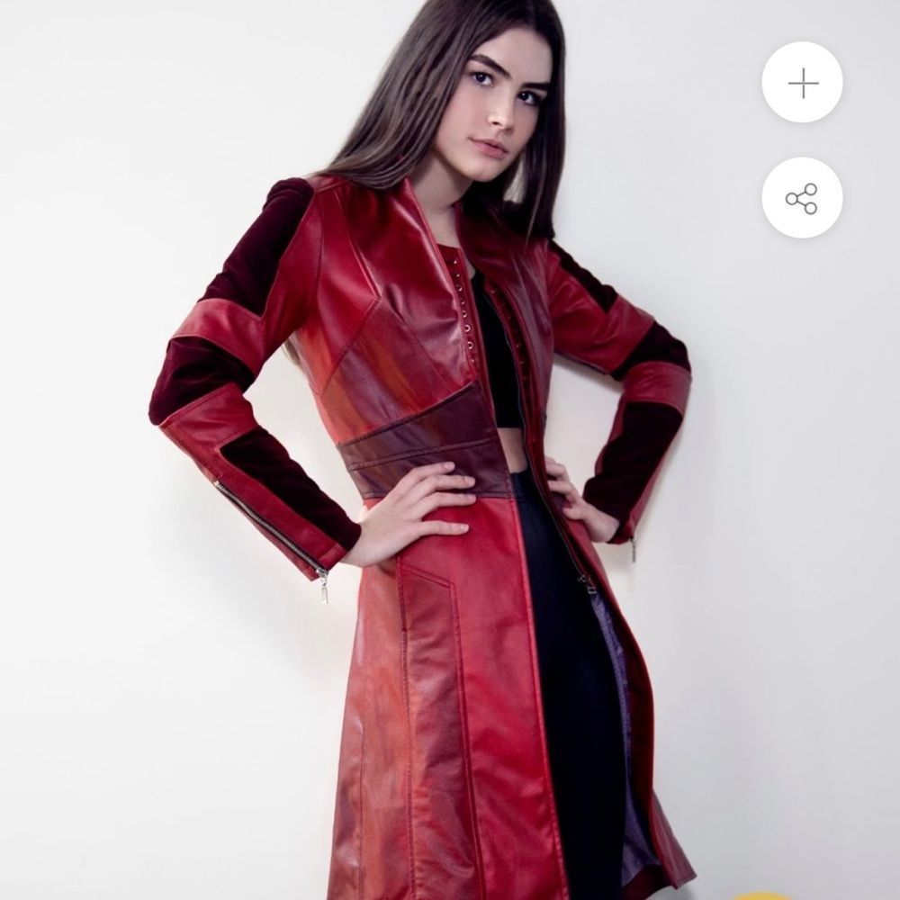 COPY - LUCA RED SCARLET LEATHER CORSET $ JACKET